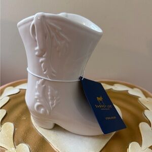 Dabney Lee Ceramic Cowboy Boot Utensil Holder